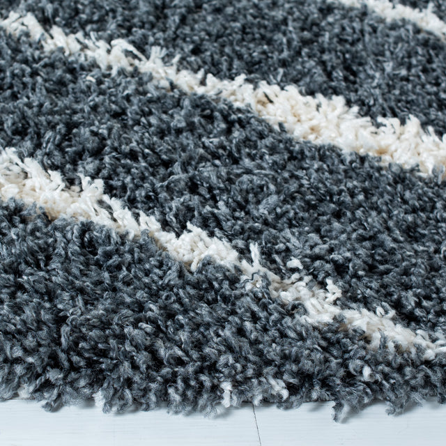 Safavieh Venus Shag Vns603G Dark Grey/Ivory Rug.
