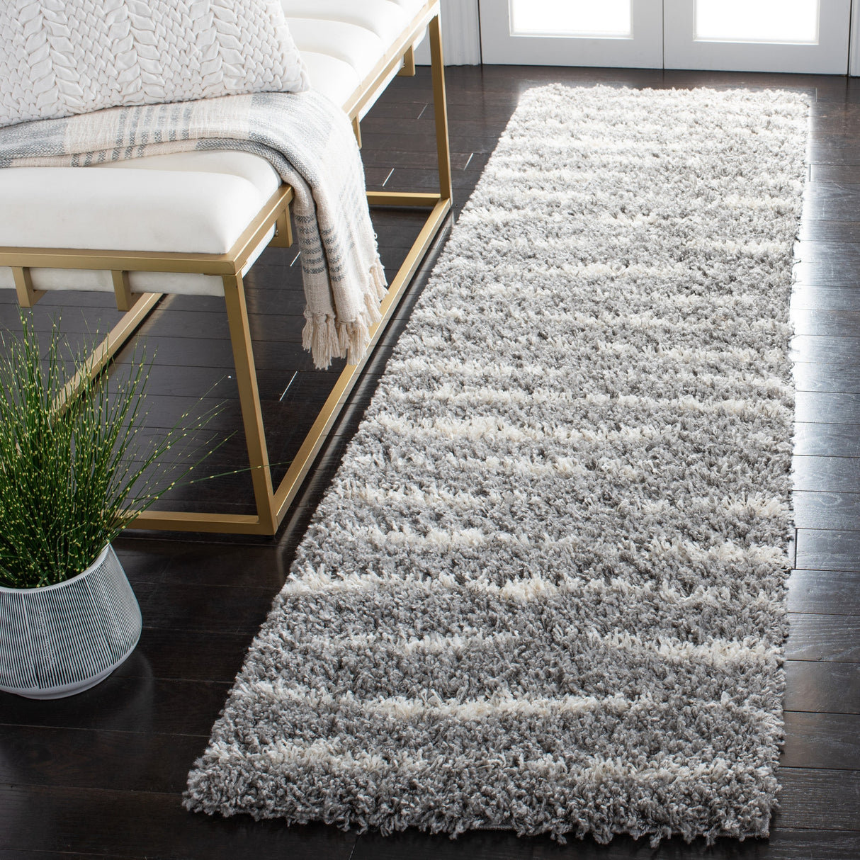 Safavieh Venus Shag Vns603J Grey/Ivory Rugs.