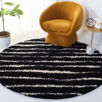 Safavieh Venus Shag Vns603Z Black/Ivory Area Rug