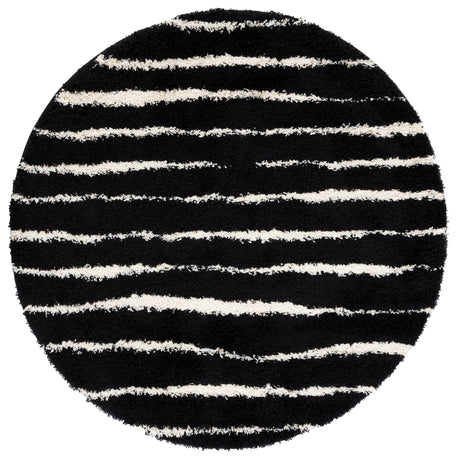 Safavieh Venus Shag Vns603Z Black/Ivory Rug.