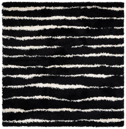 Safavieh Venus Shag Vns603Z Black/Ivory Area Rug