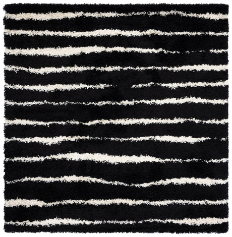 Safavieh Venus Shag Vns603Z Black/Ivory Rug.