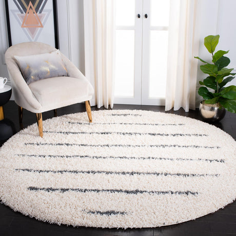 Safavieh Venus Shag Vns604B Ivory/Dark Grey Rug.