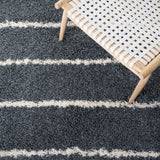 Safavieh Venus Shag Vns604G Dark Grey/Ivory Rug.