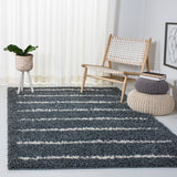 Safavieh Venus Shag Vns604G Dark Grey/Ivory Rug.