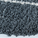 Safavieh Venus Shag Vns604G Dark Grey/Ivory Rug.
