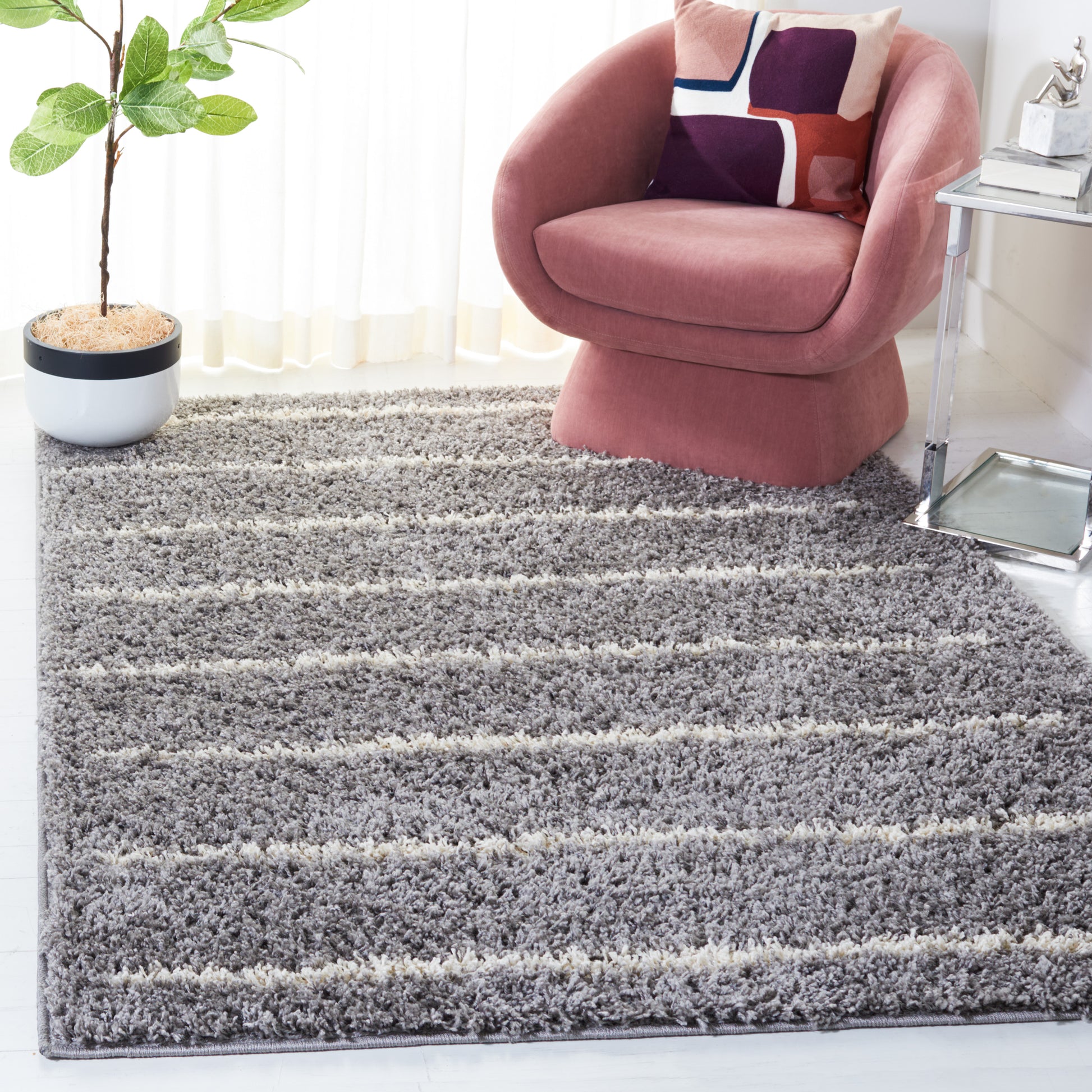 Safavieh Venus Shag Vns604J Grey/Ivory Area Rug