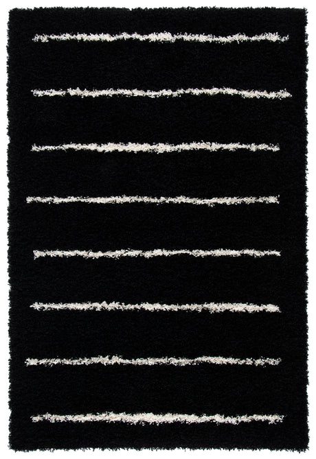 Safavieh Venus Shag Vns604Z Black/Ivory Rug.