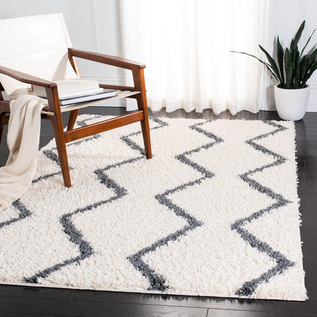 Safavieh Venus Shag Vns680B Ivory/Dark Grey Rugs.