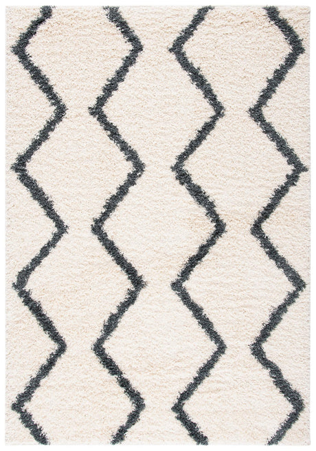 Safavieh Venus Shag Vns680B Ivory/Dark Grey Rugs.