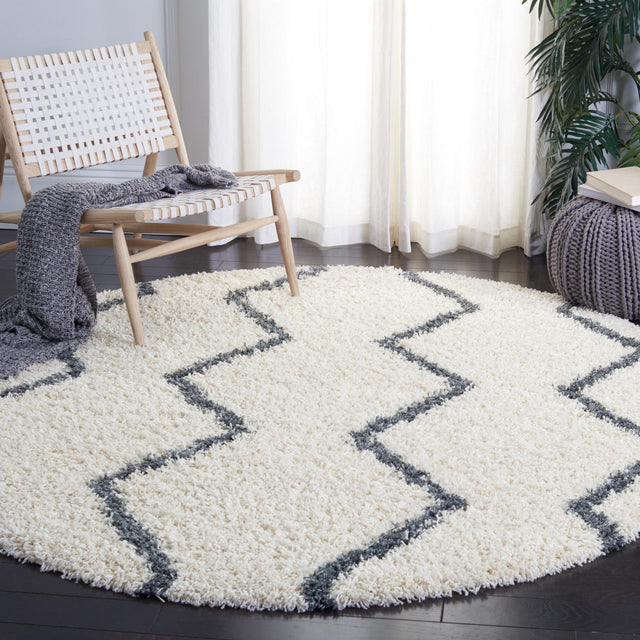 Safavieh Venus Shag Vns680B Ivory/Dark Grey Rugs.