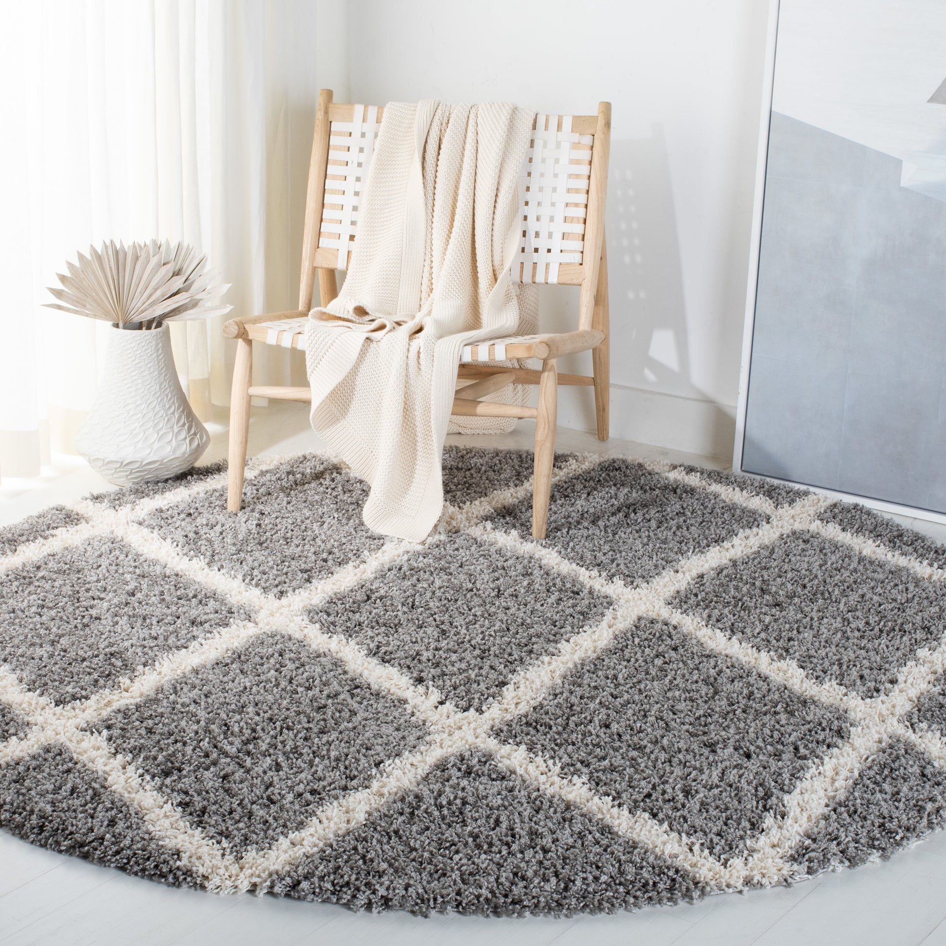 Safavieh Venus Shag Vns681J Grey/Ivory Area Rug