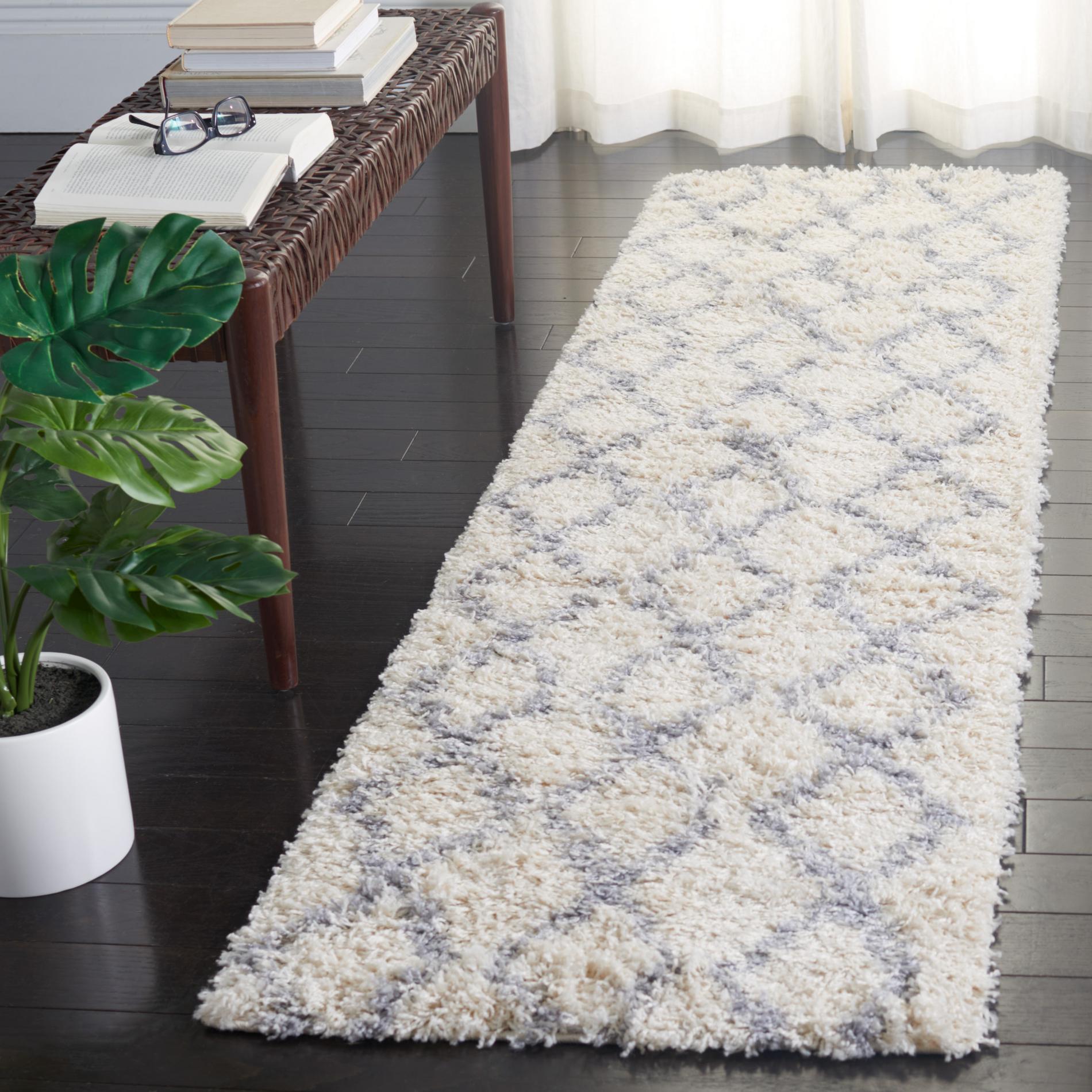 Safavieh Venus Shag Vns682A Ivory/Grey Area Rug