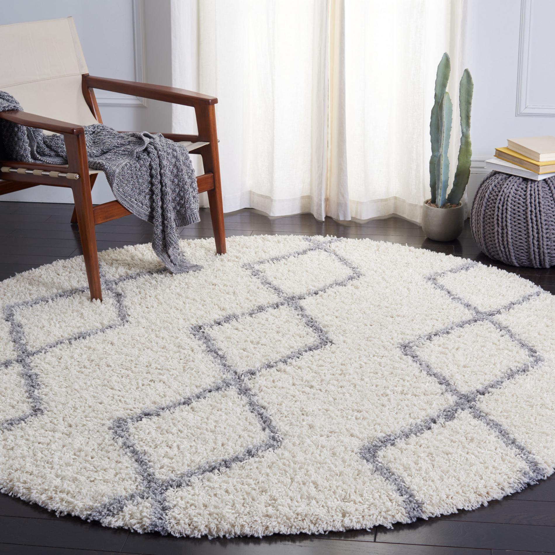 Safavieh Venus Shag Vns682A Ivory/Grey Area Rug