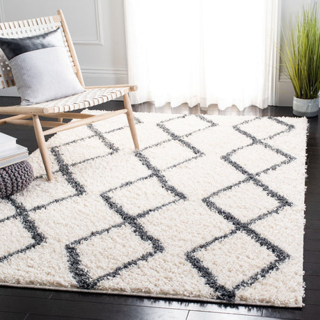 Safavieh Venus Shag Vns682B Ivory/Dark Grey Rugs.