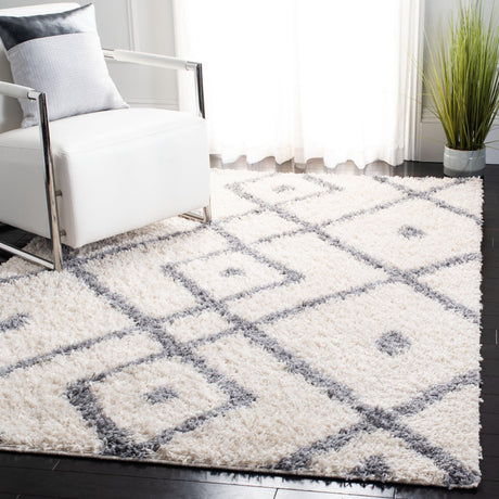 Safavieh Venus Shag Vns683A Ivory/Grey Rugs.