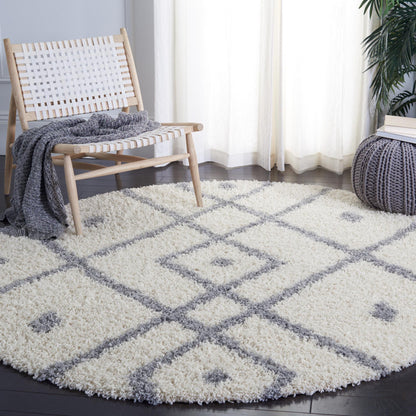 Safavieh Venus Shag Vns683A Ivory/Grey Area Rug