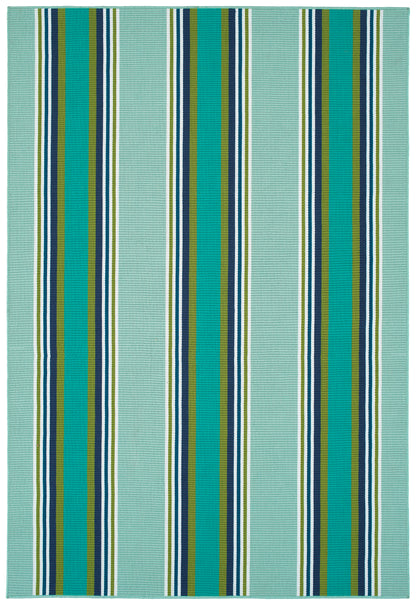 Kaleen Voavah Voa03-104 Seafoam, Teal, Green, White Navy Area Rug