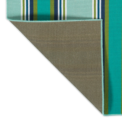 Kaleen Voavah Voa03-104 Seafoam, Teal, Green, White Navy Area Rug