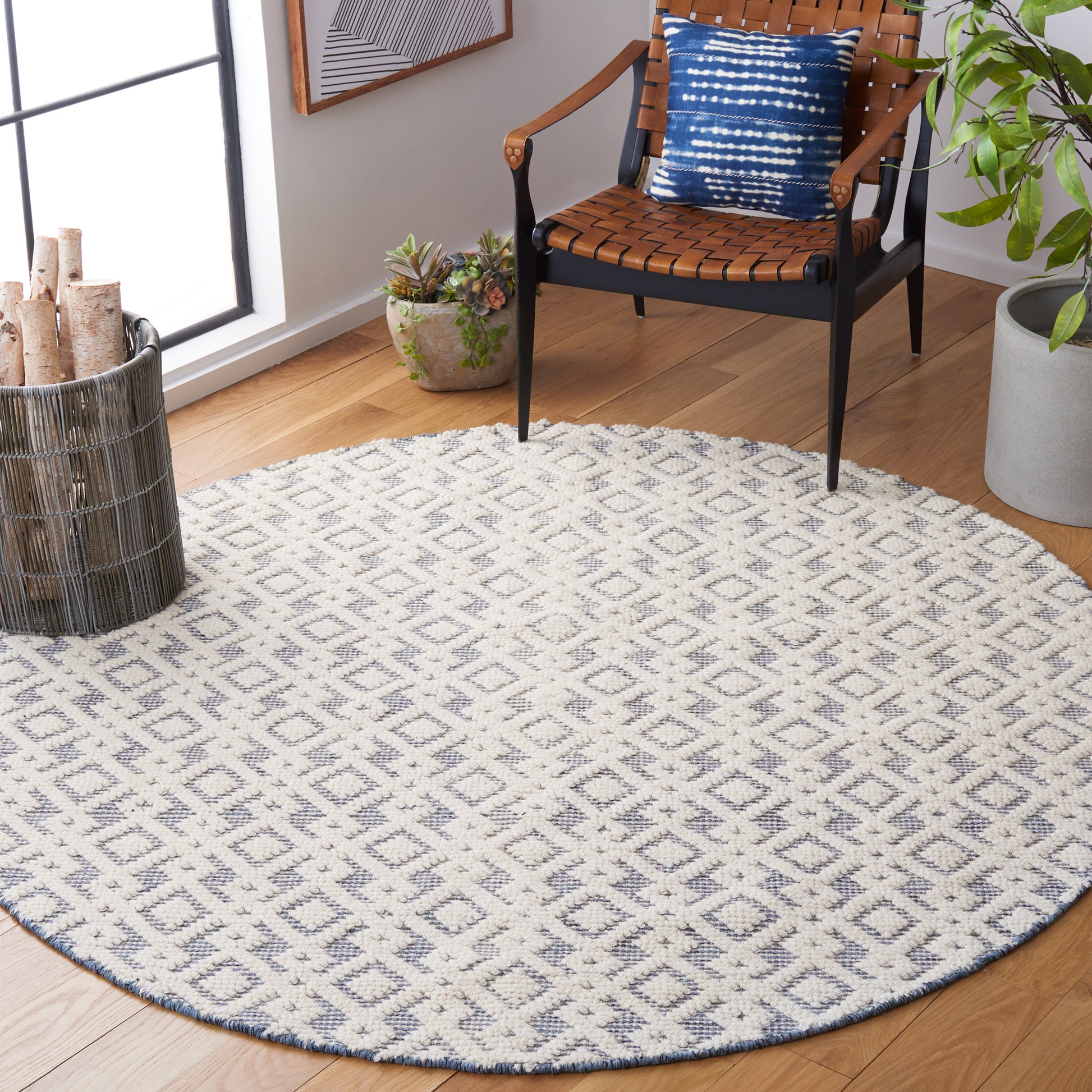 Safavieh Vermont Vrm102M Ivory/Blue Area Rug