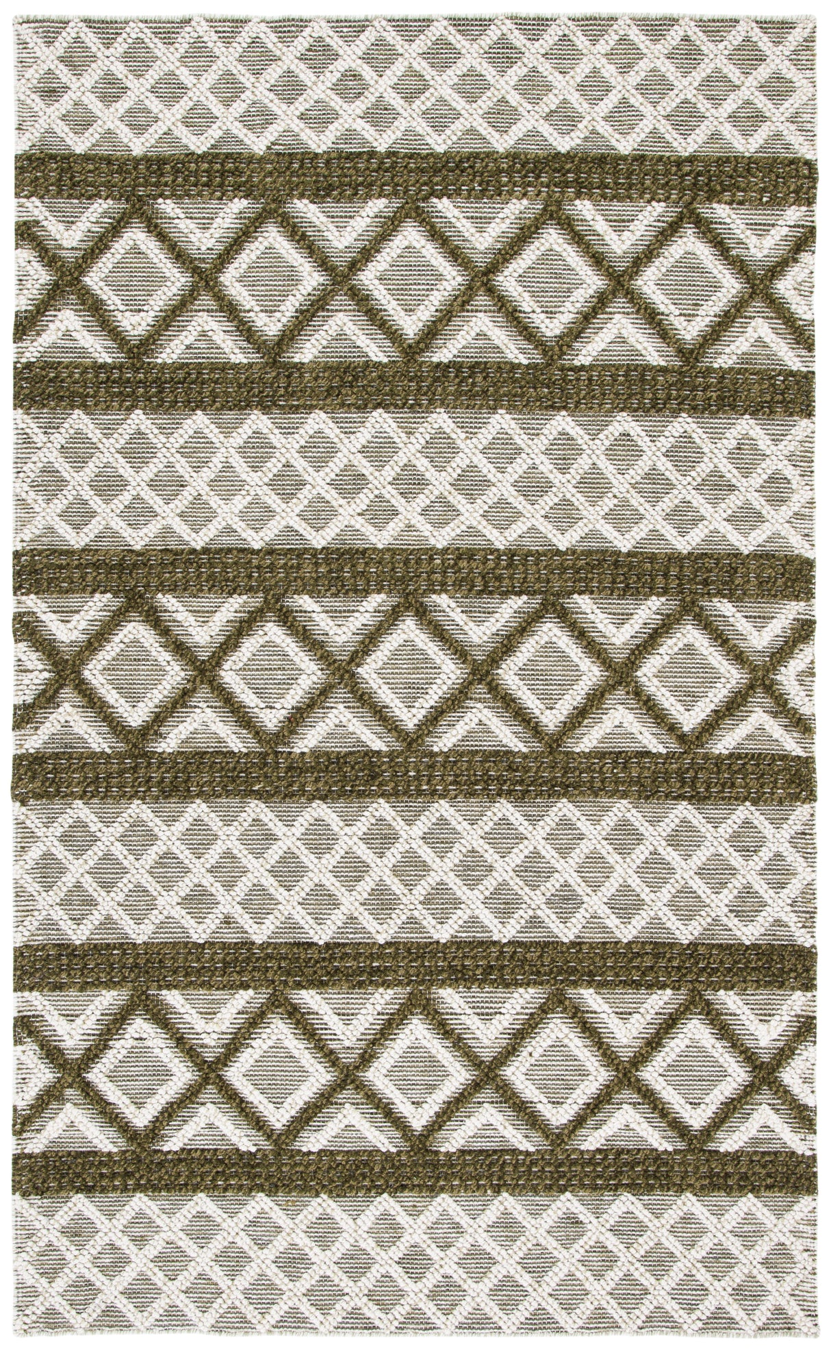 Safavieh Vermont Vrm211Y Ivory/Dark Green Rugs.