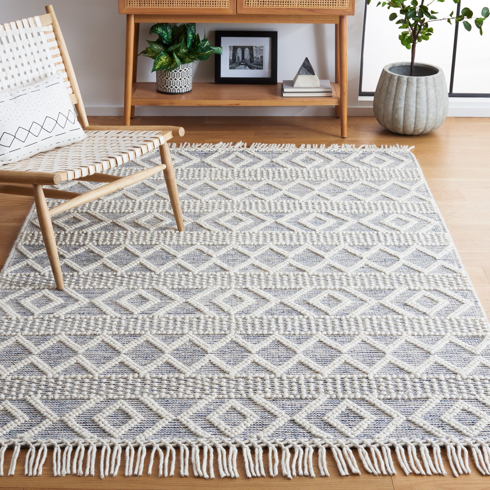 Safavieh Vermont Vrm251M Ivory/Blue Area Rug