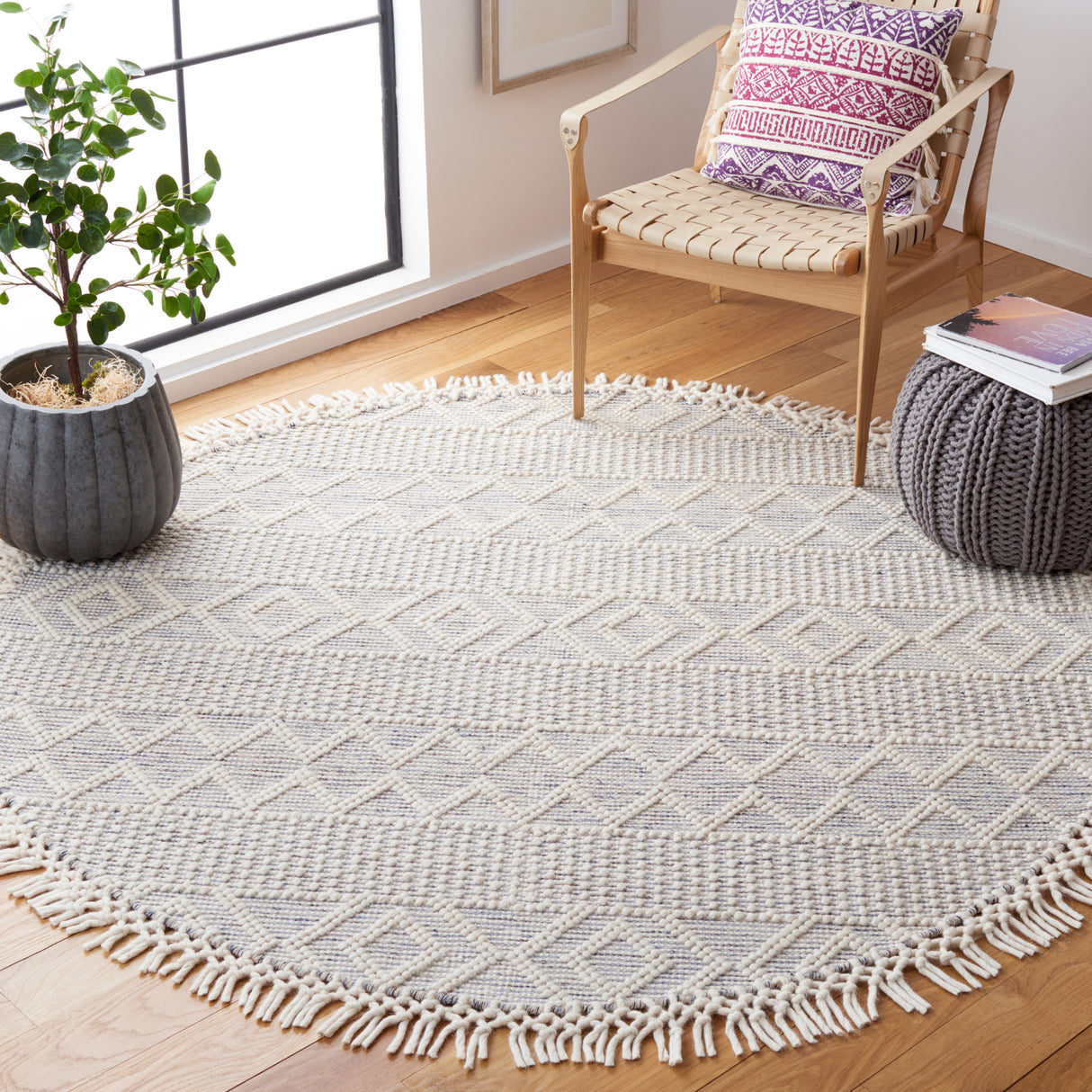 Safavieh Vermont Vrm251M Ivory/Blue Rug.