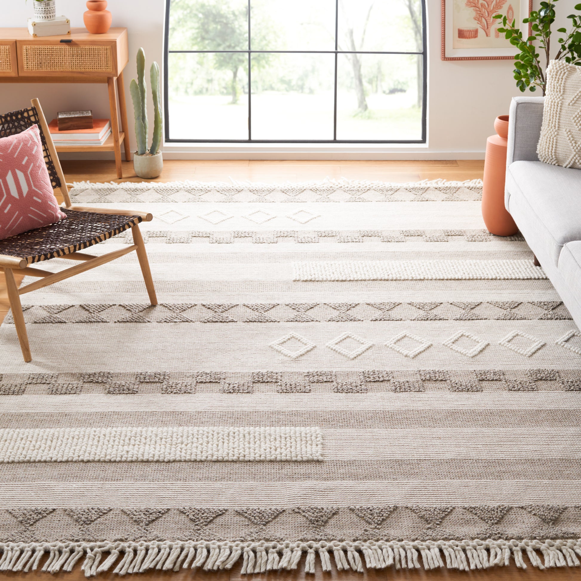 Safavieh Vermont Vrm253T Ivory/Brown Area Rug