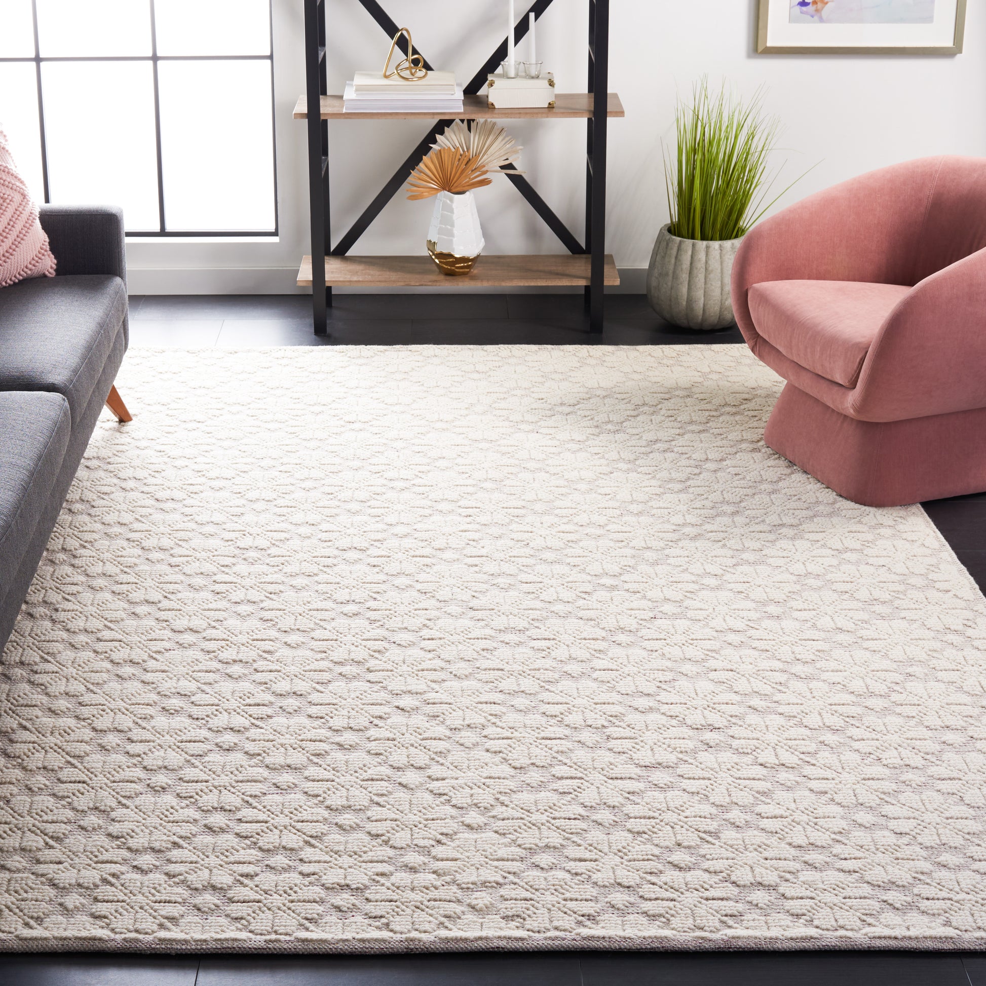 Safavieh Vermont Vrm303Q Ivory/Red Area Rug