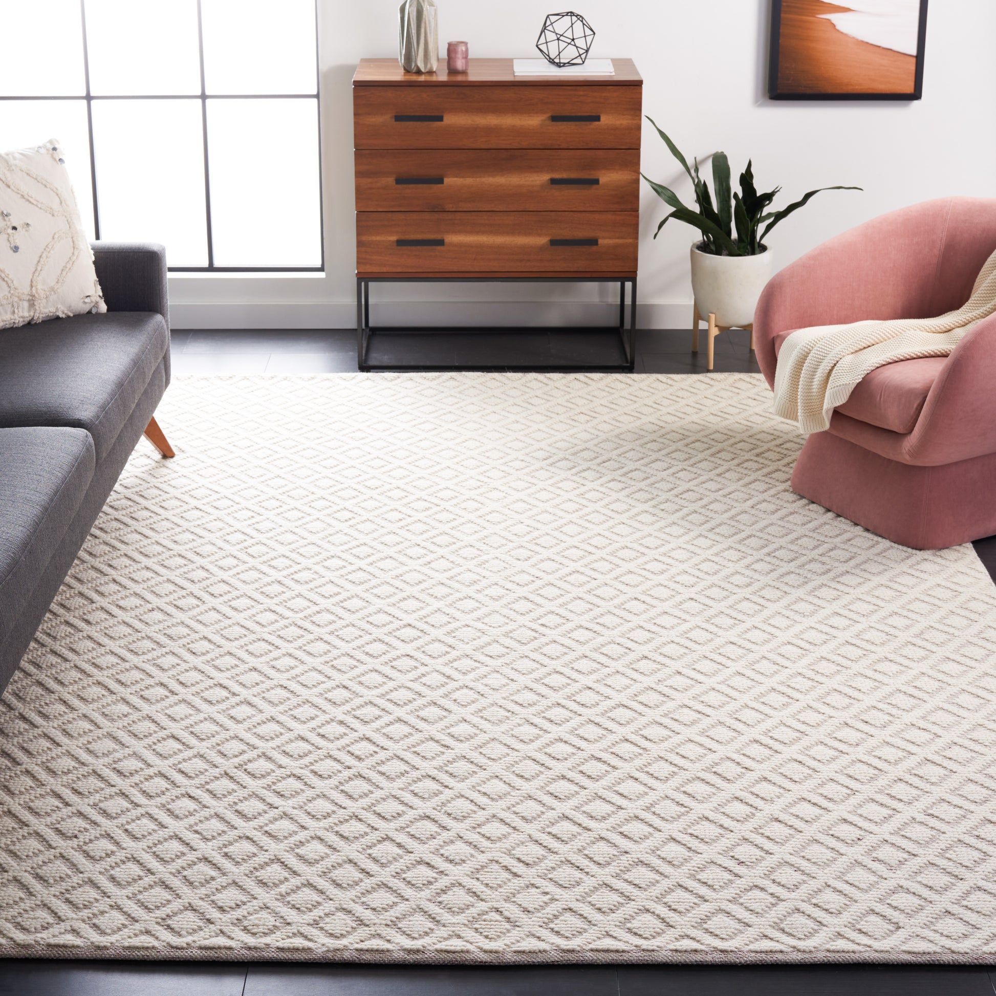 Safavieh Vermont Vrm304Q Ivory/Red Area Rug