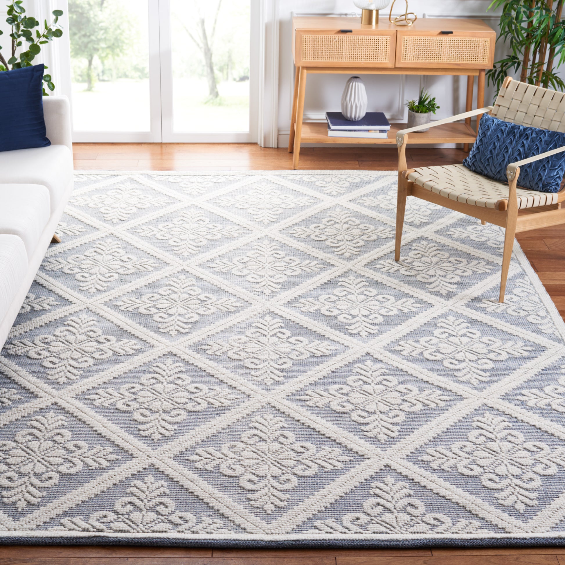 Safavieh Vermont Vrm306M Ivory/Blue Area Rug