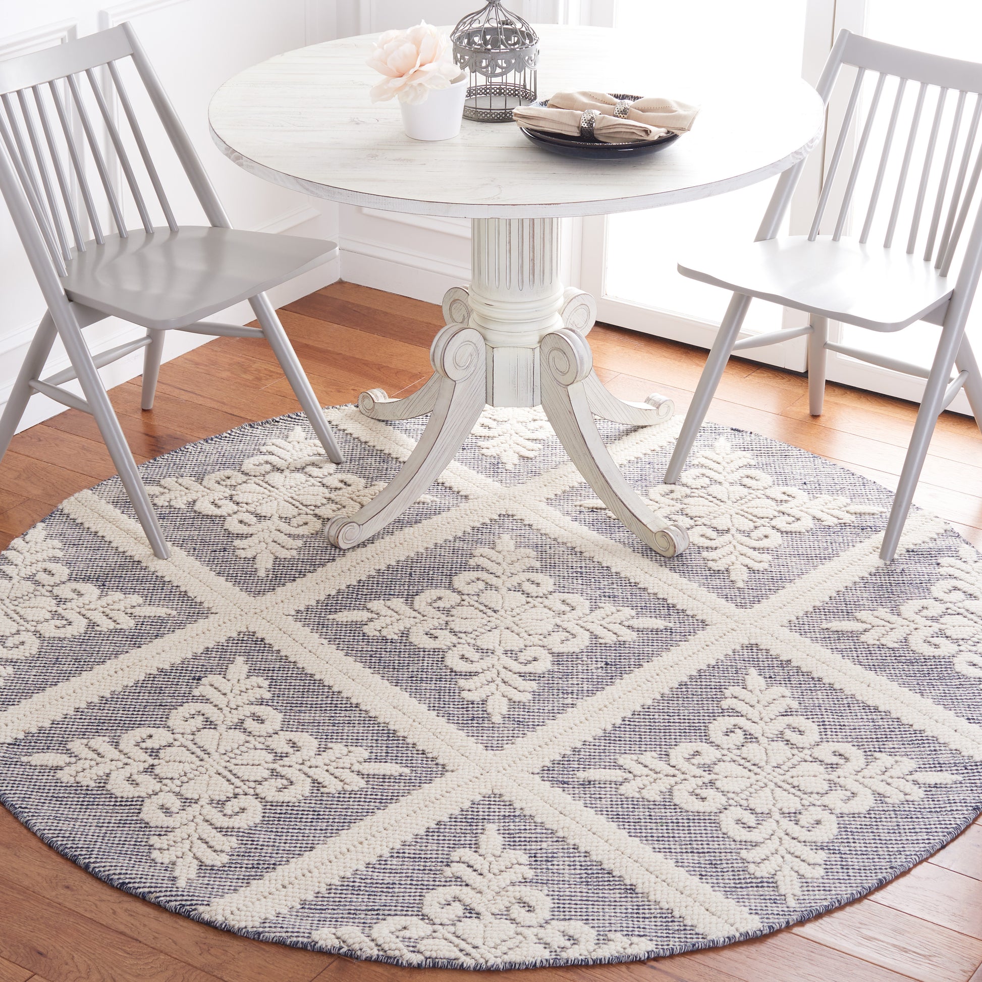 Safavieh Vermont Vrm306N Ivory/Navy Area Rug