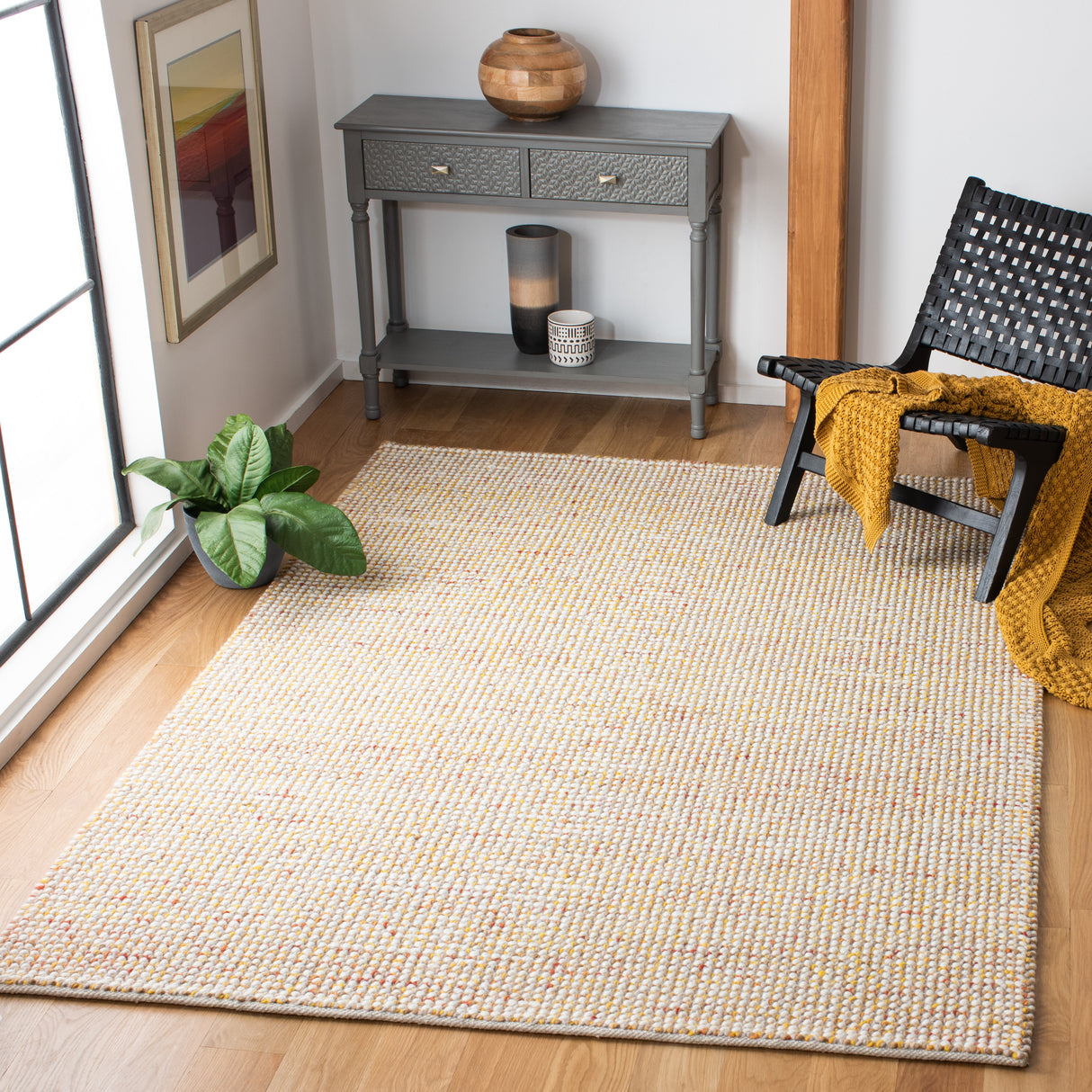 Safavieh Vermont Vrm401B Ivory/Gold Rugs.