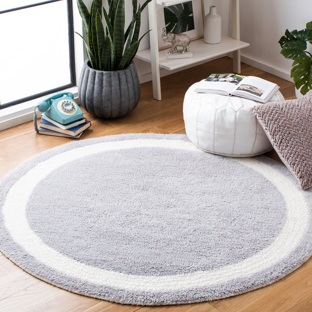 Safavieh Machine Washable Vermont Vrm477F Grey/Ivory Rug.