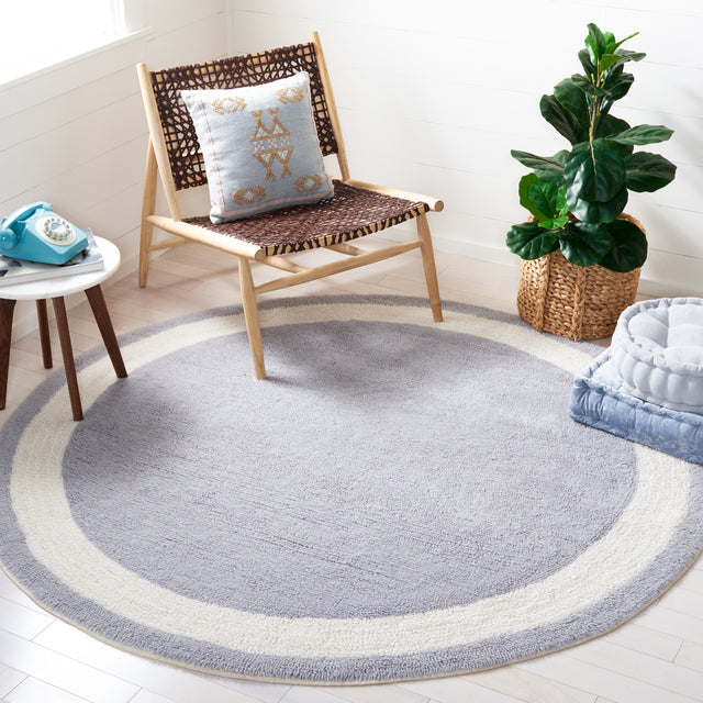 Safavieh Machine Washable Vermont Vrm477F Grey/Ivory Rug.