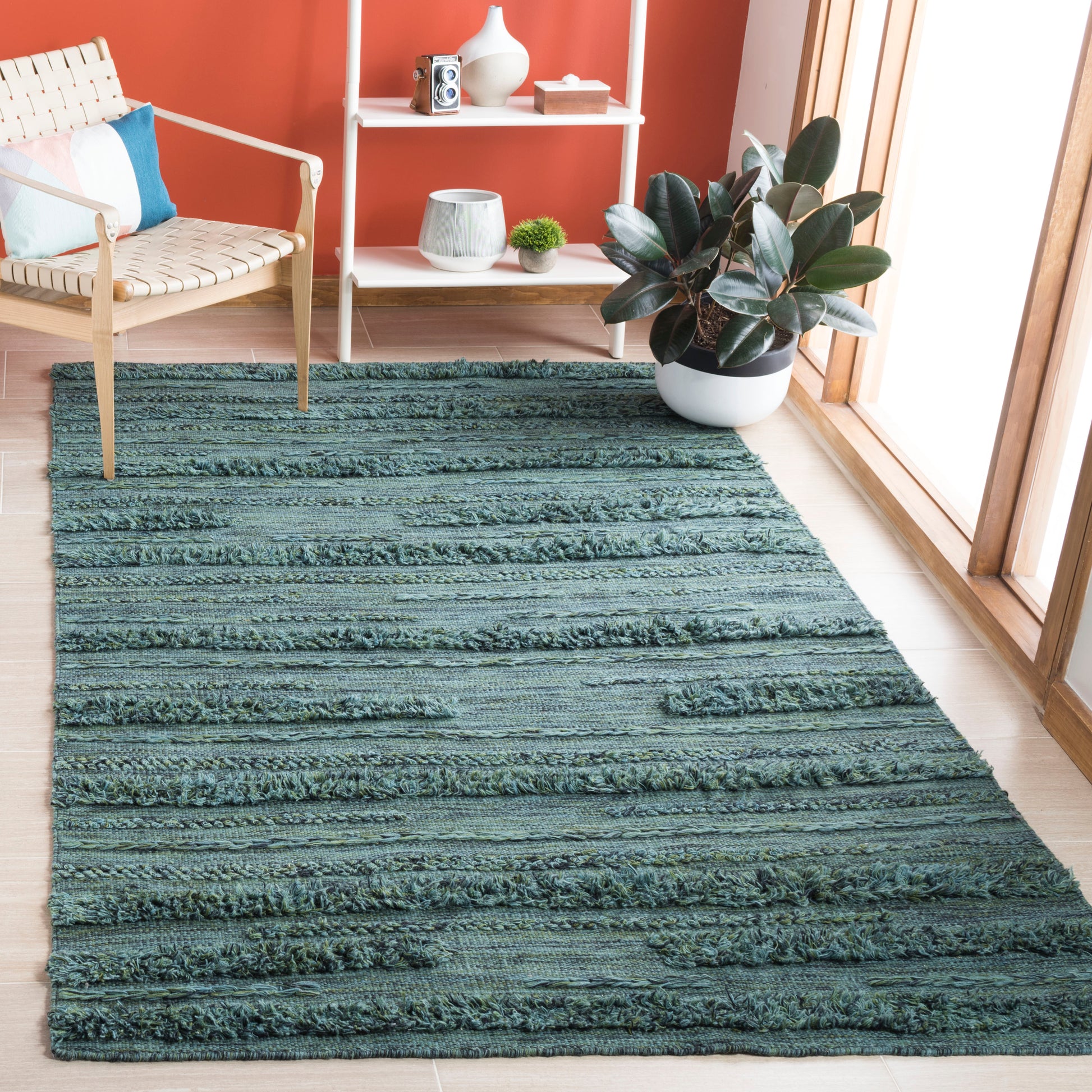 Safavieh Vermont Vrm901Y Dark Green/Black Area Rug