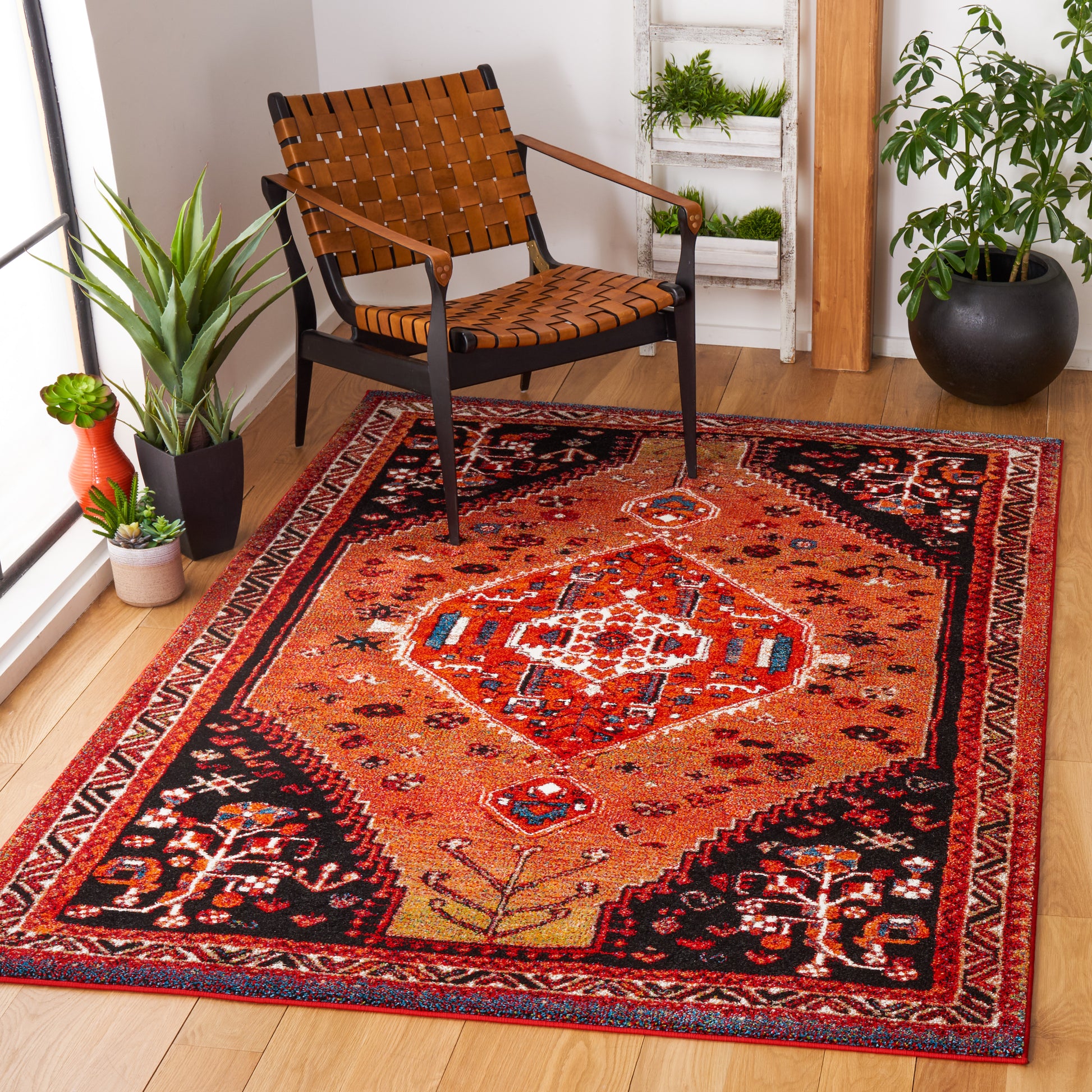 Safavieh Vintage Hamadan Vth201P Orange/Red Area Rug