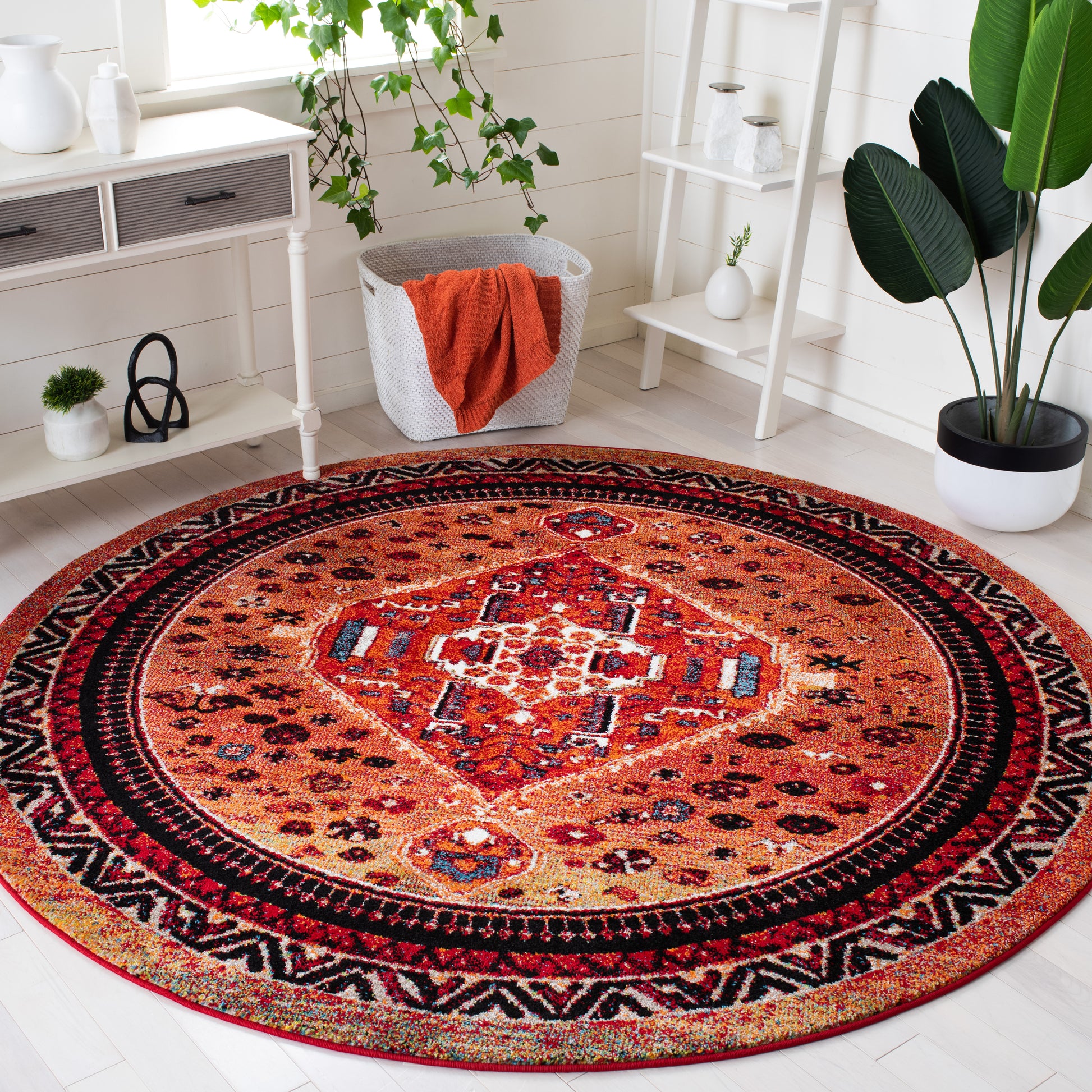 Safavieh Vintage Hamadan Vth201P Orange/Red Area Rug