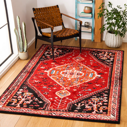 Safavieh Vintage Hamadan Vth201Q Red/Black Area Rug