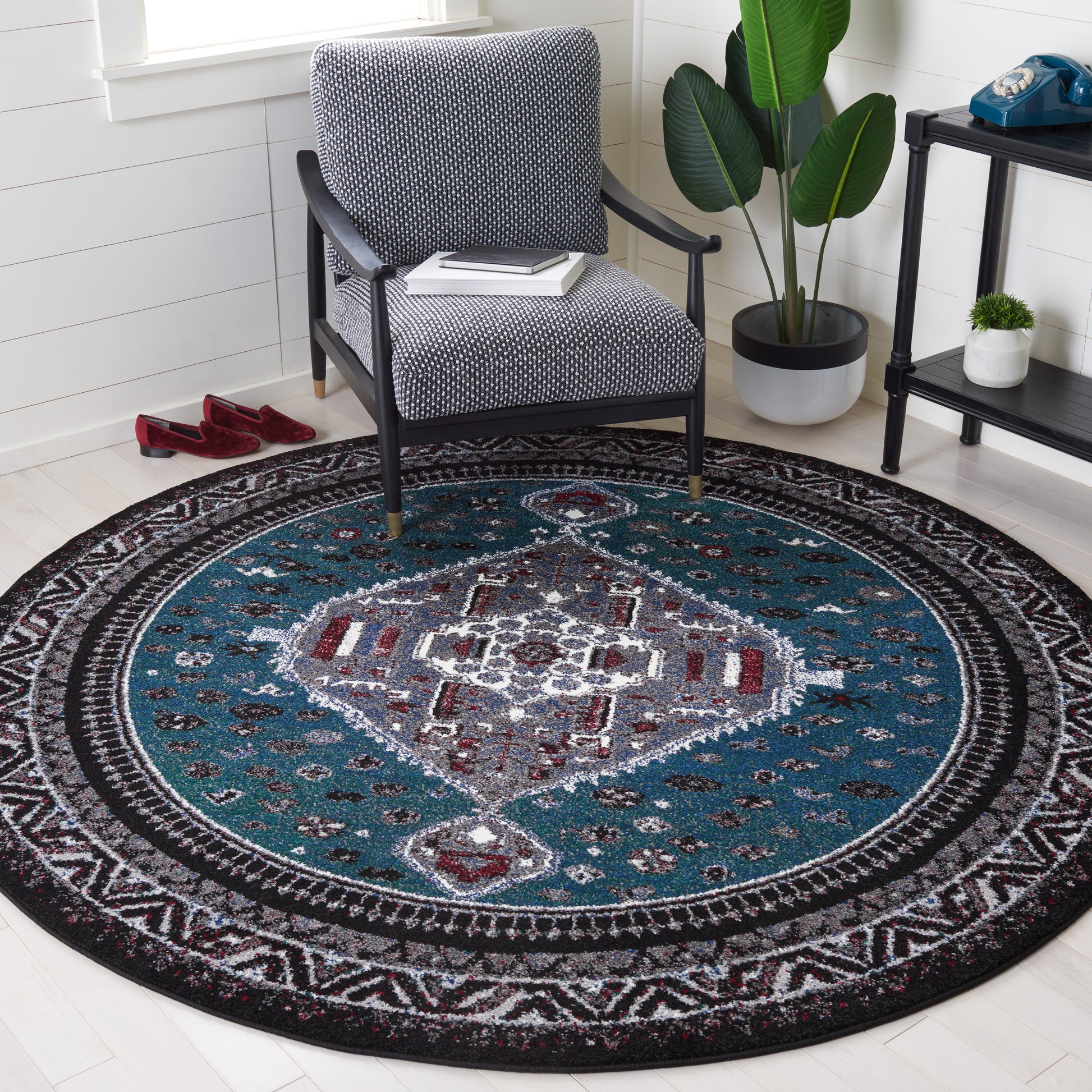 Safavieh Vintage Hamadan Vth201Y Green/Black Area Rug