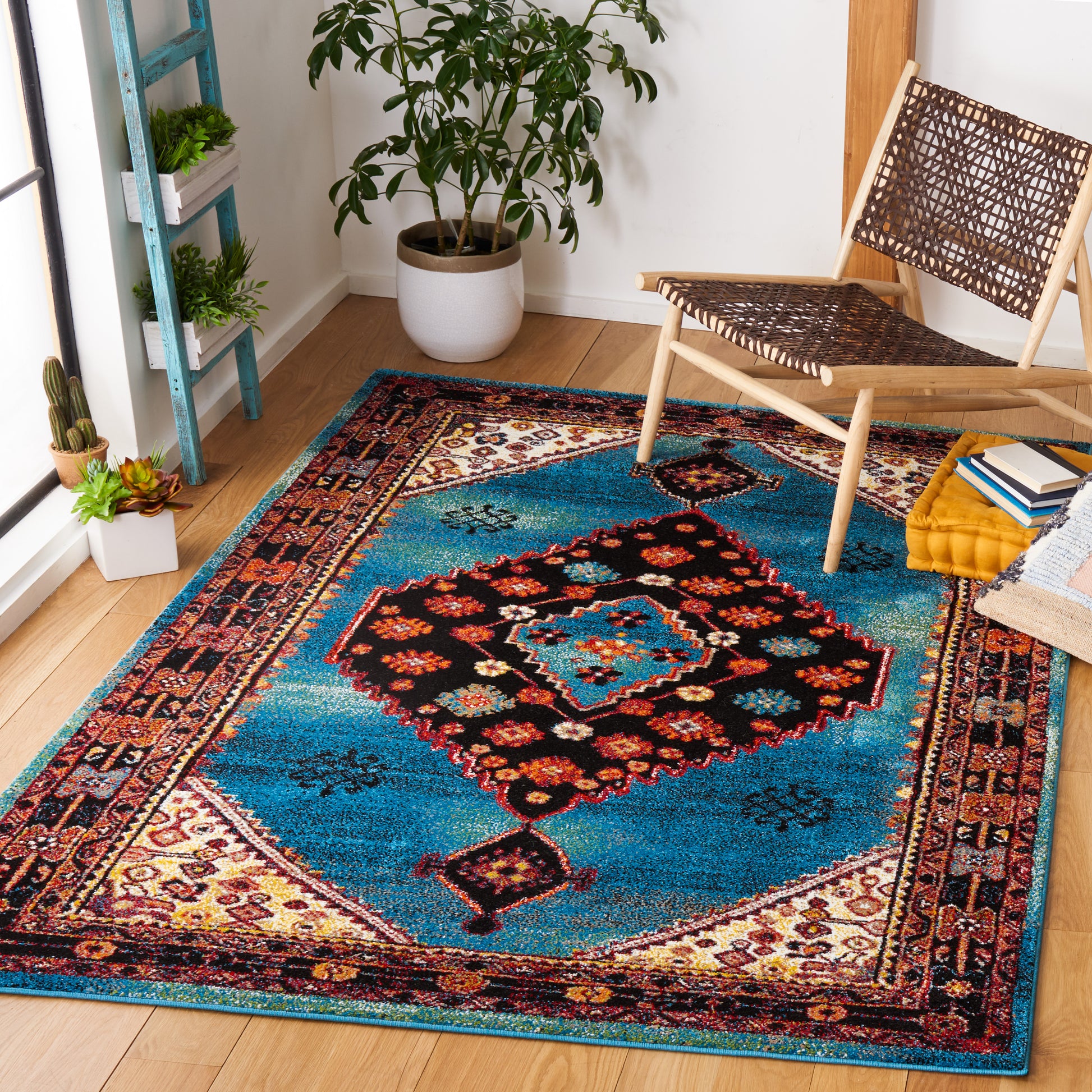 Safavieh Vintage Hamadan Vth202M Blue/Black Area Rug