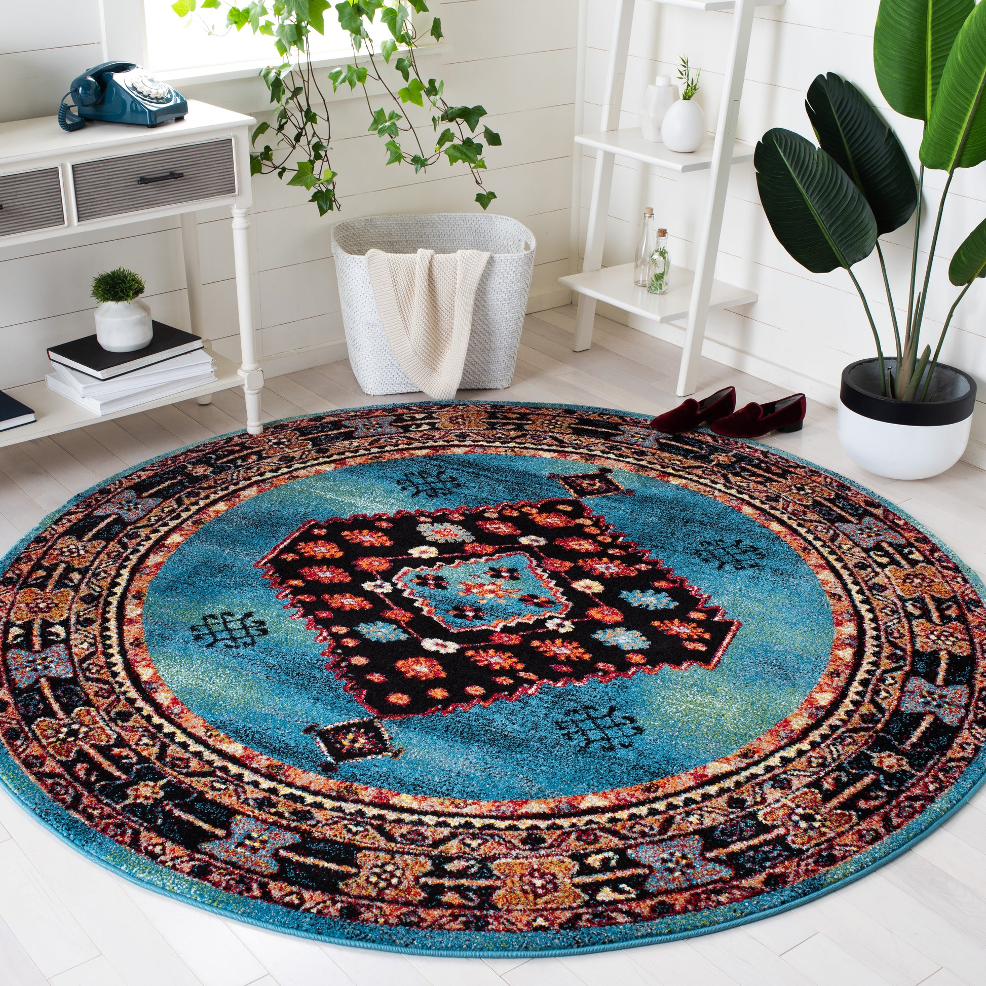 Safavieh Vintage Hamadan Vth202M Blue/Black Area Rug