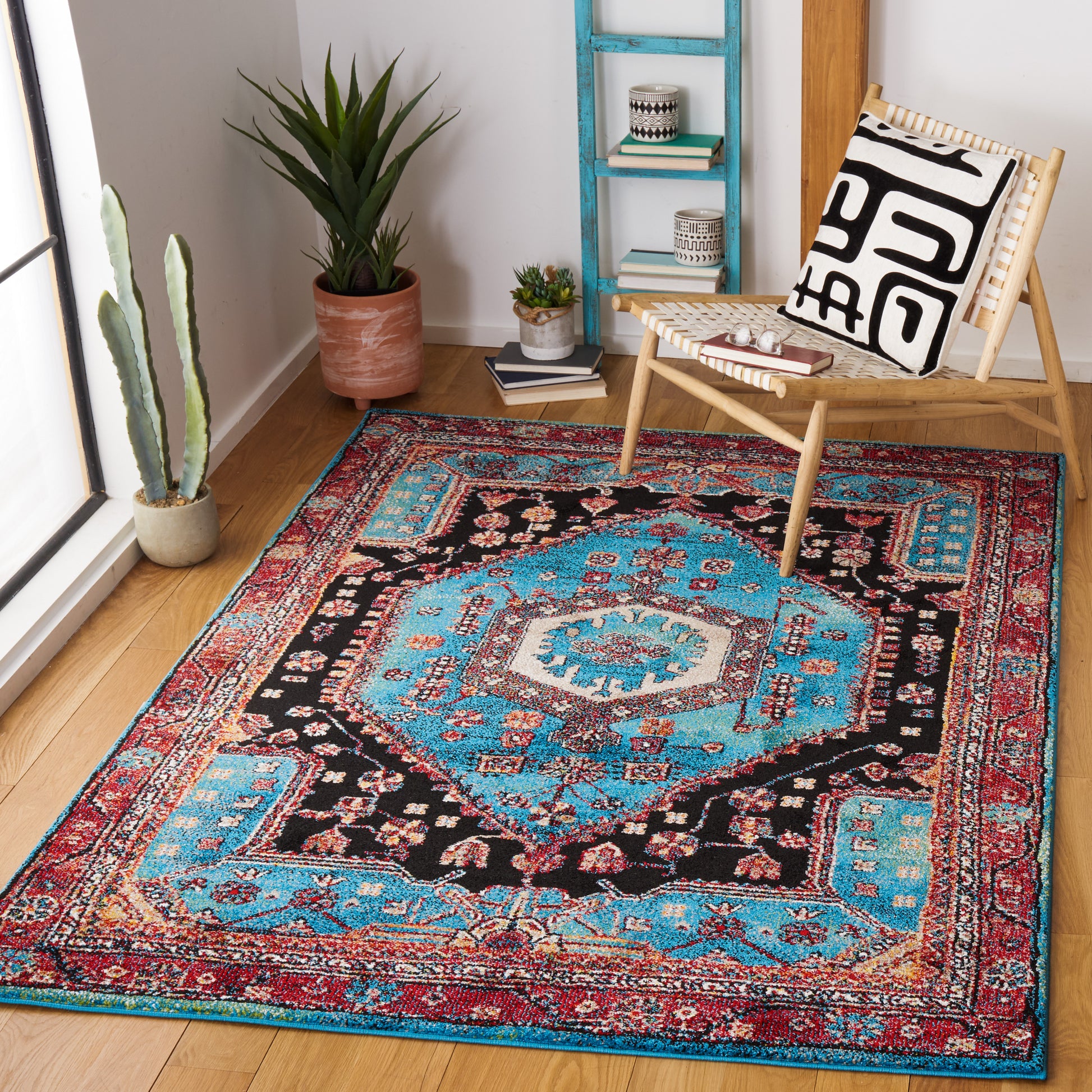 Safavieh Vintage Hamadan Vth204K Turquoise/Black Area Rug