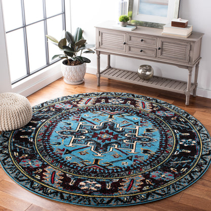 Safavieh Vintage Hamadan Vth211M Light Blue/Black Area Rug