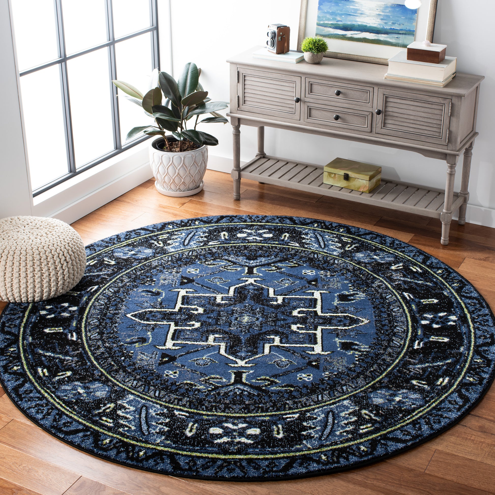 Safavieh Vintage Hamadan Vth211N Blue/Grey Area Rug