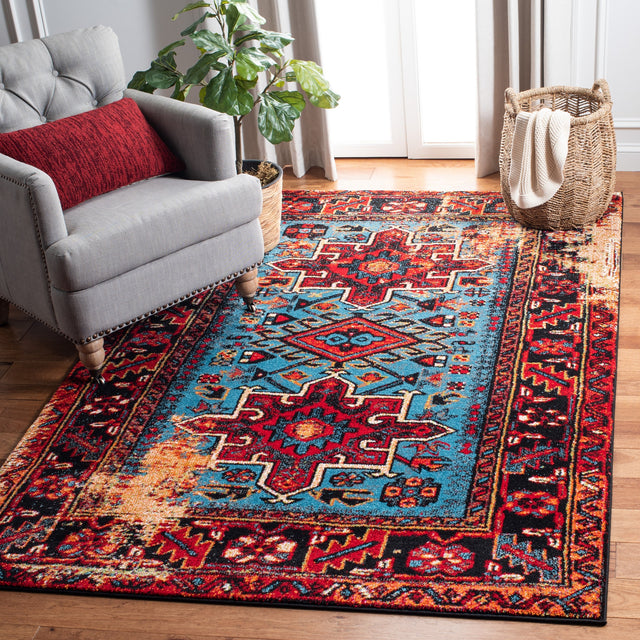 Safavieh Vintage Hamadan Vth211Q Red/Light Blue Rugs.