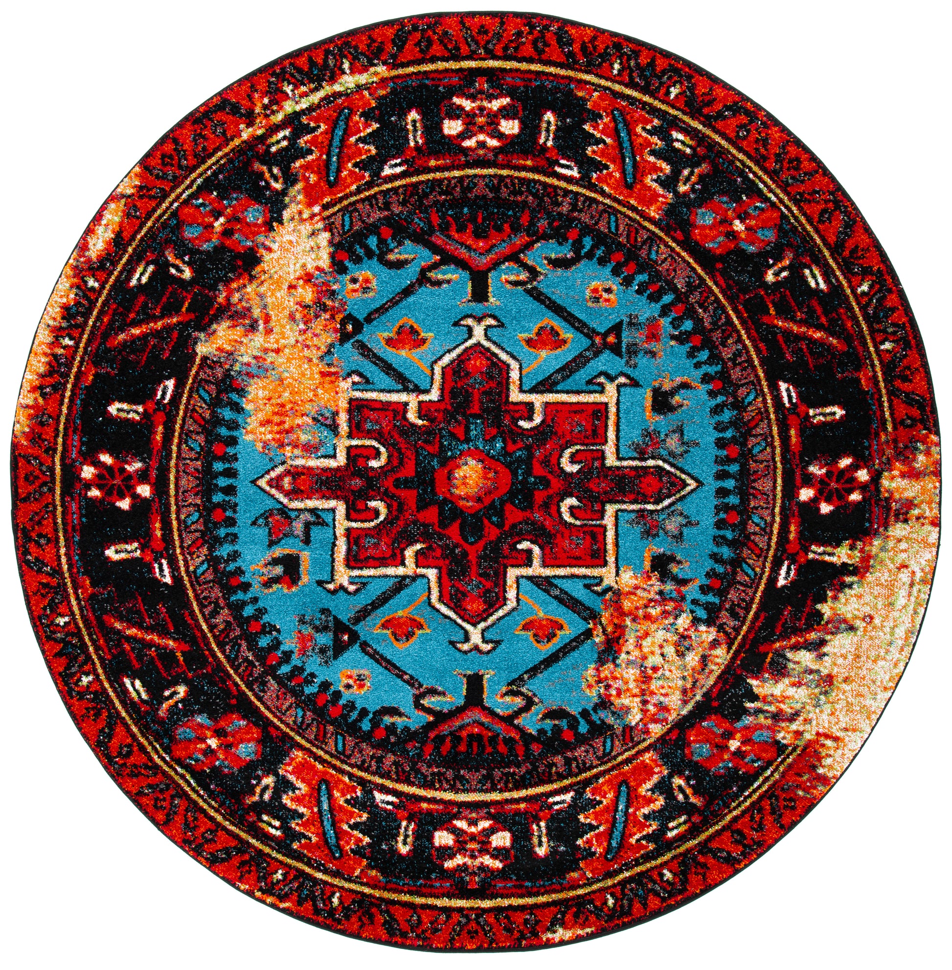 Safavieh Vintage Hamadan Vth211Q Red/Light Blue Area Rug