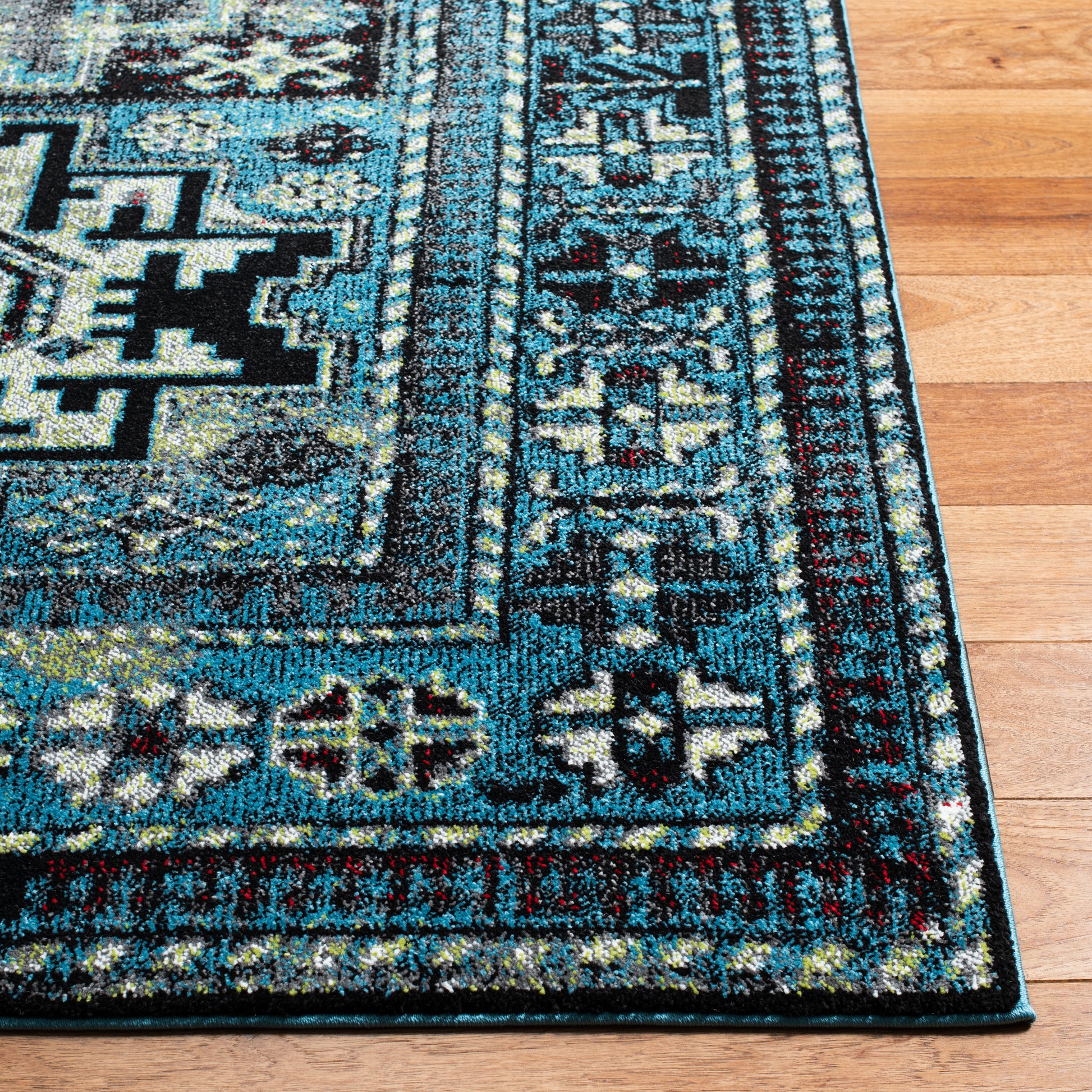 Safavieh Vintage Hamadan Vth213M Light Blue/Black Area Rug