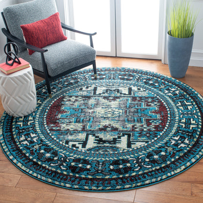 Safavieh Vintage Hamadan Vth213M Light Blue/Black Area Rug