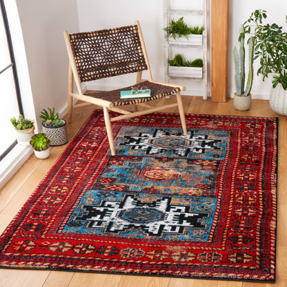 Safavieh Vintage Hamadan Vth213Q Red/Light Blue Area Rug